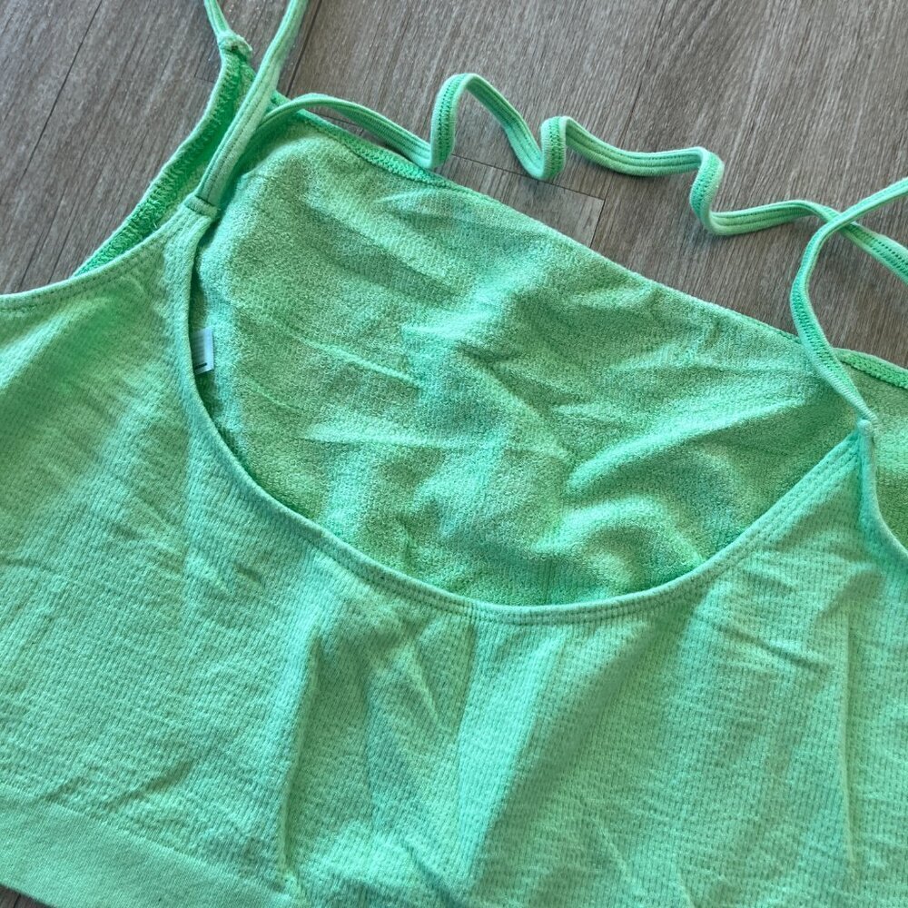 Womens Urban Outfitters Green Cropped Tank / Bralette - XL - Picture 4 of 5